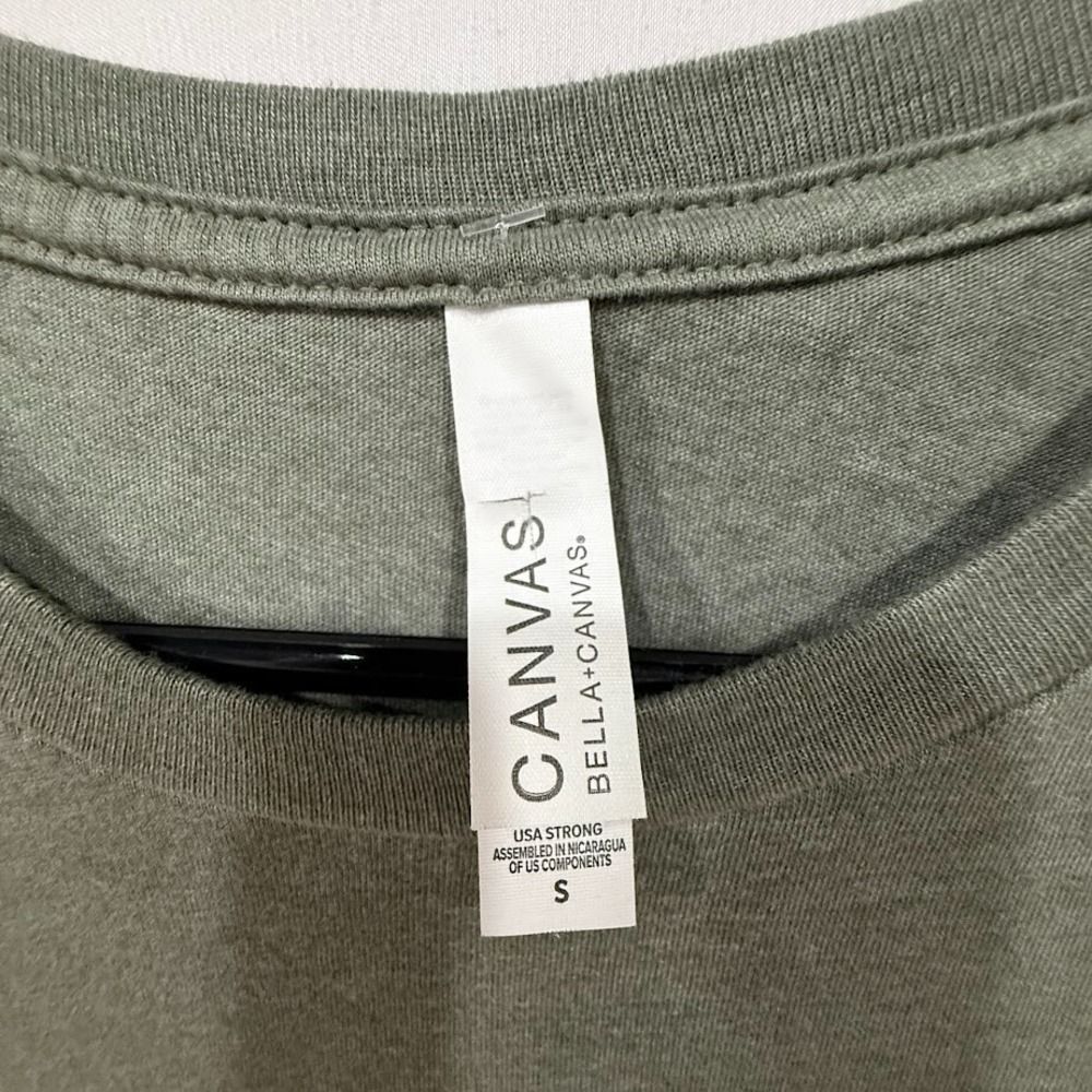 Bella + Canvas T-Shirt Men's S Olive Smoky Mountains Bear Graphic Tee - Picture 3 of 5